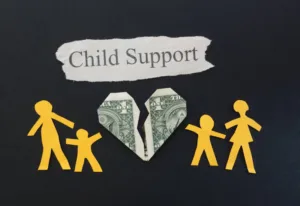 child support money vs love split concept