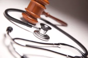 divorce incapacitated spouse concept with gave and stethoscope