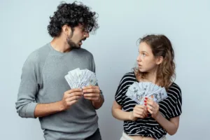 alimony concept of couple unwilling to part with their money