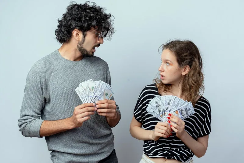 alimony concept of couple unwilling to part with their money